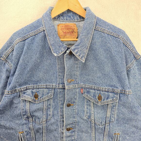 Vintage 90s Levi’s 70507 4890 Type 3 Denim Trucker Jacket Made In USA Size XL - Picture 3 of 14